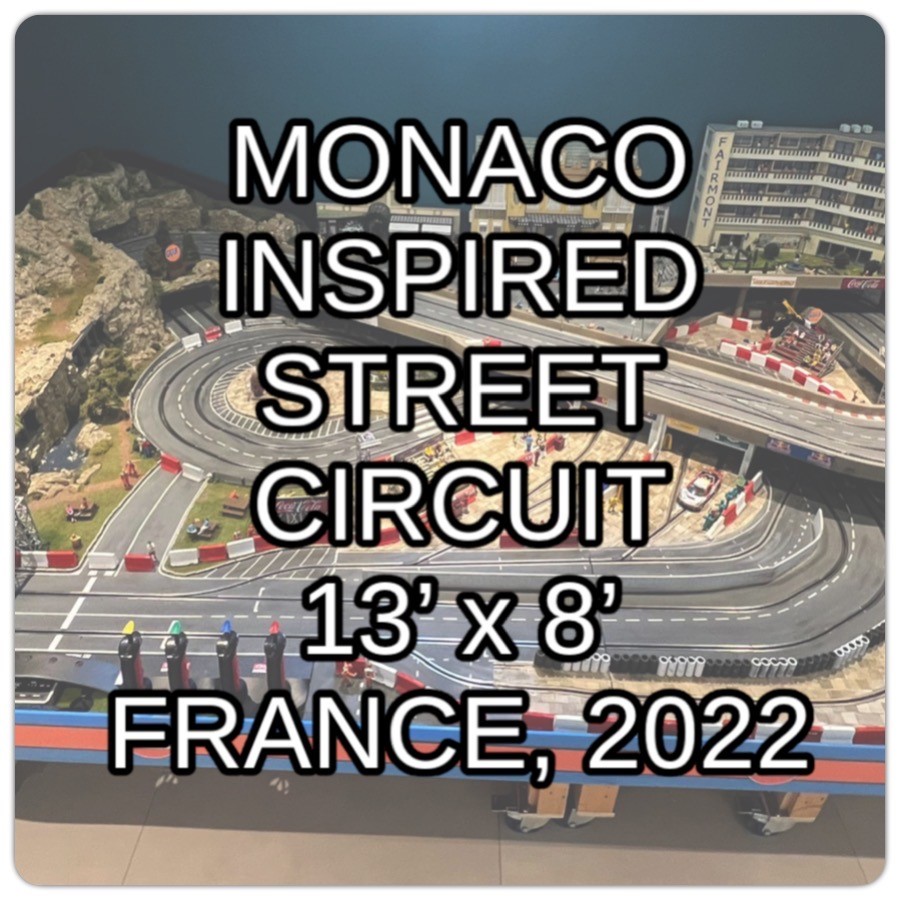Monaco Inspired street circuit bespoke slot car scalextric track square