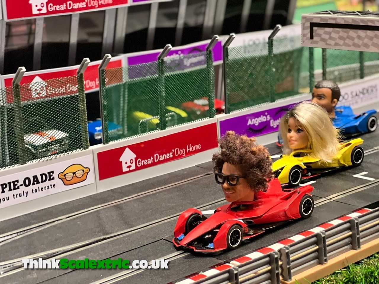 dave tv question team think scalextric bespoke track hire