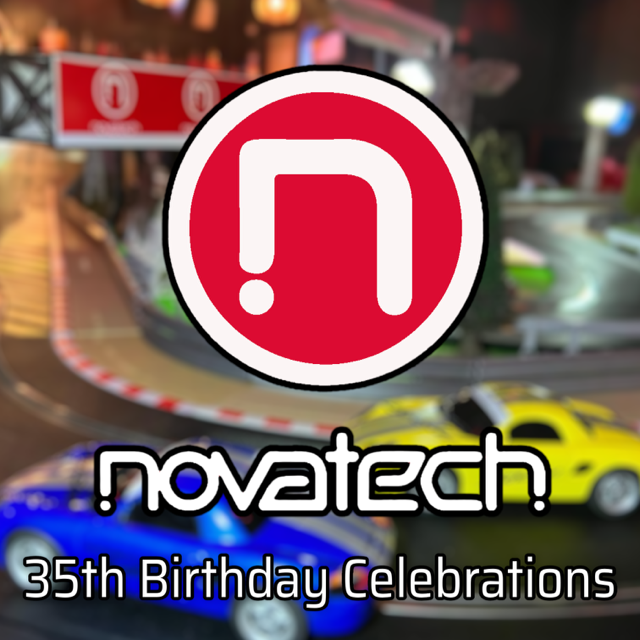 novatech 35th birthday event scalextric slot car hire