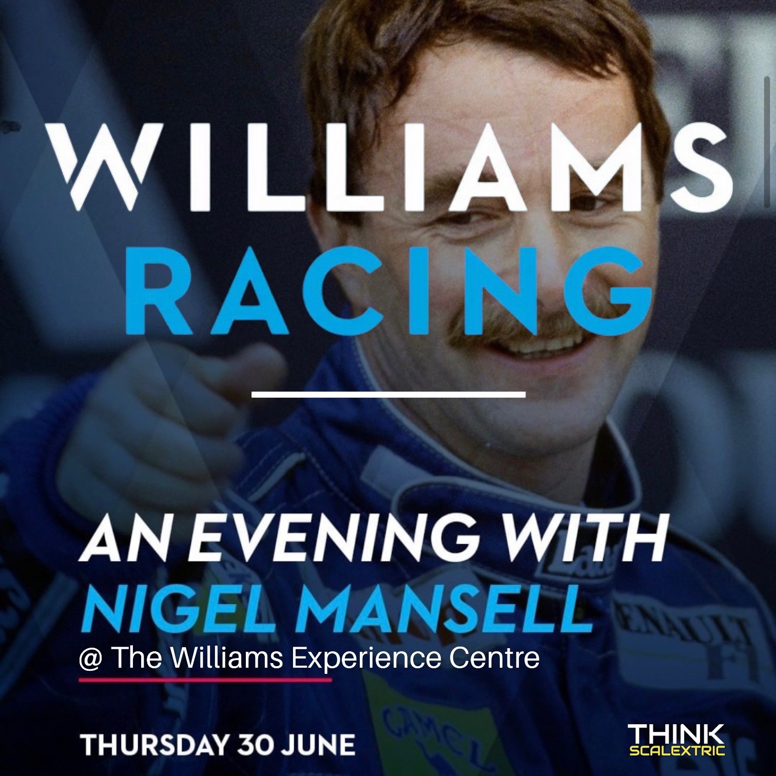 williams f1 racing evening with Nigel Mansell giant scalextric bespoke track build