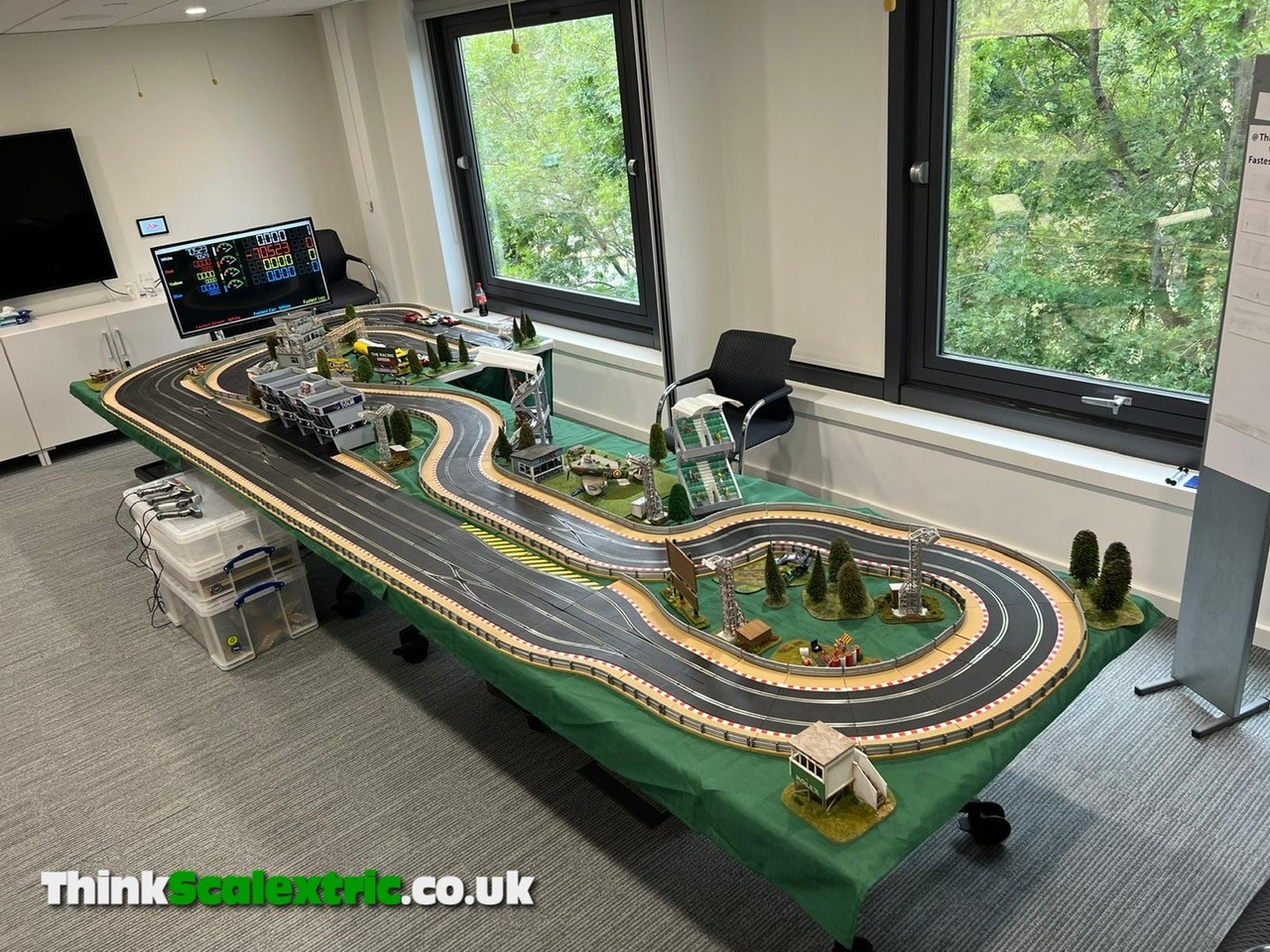 AON plc redhill team building scalextric slot car hire