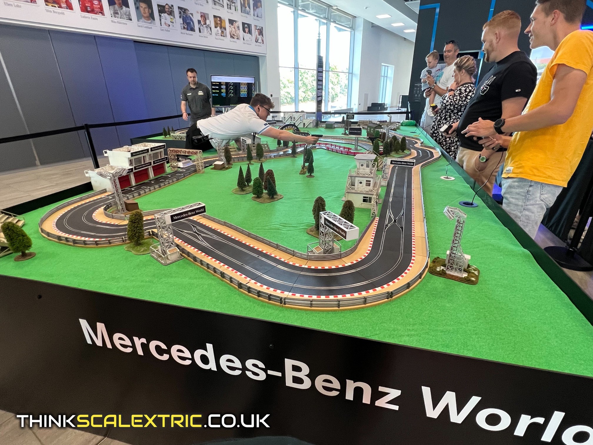 Mercedes benz world july 2022 digital scalextric track hire