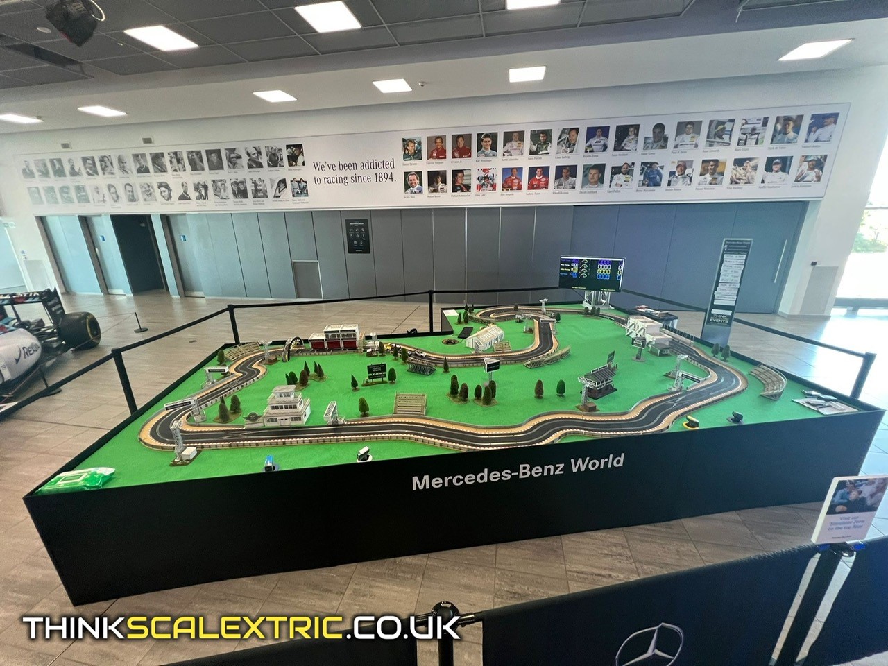 Mercedes benz world july 2022 digital scalextric track hire