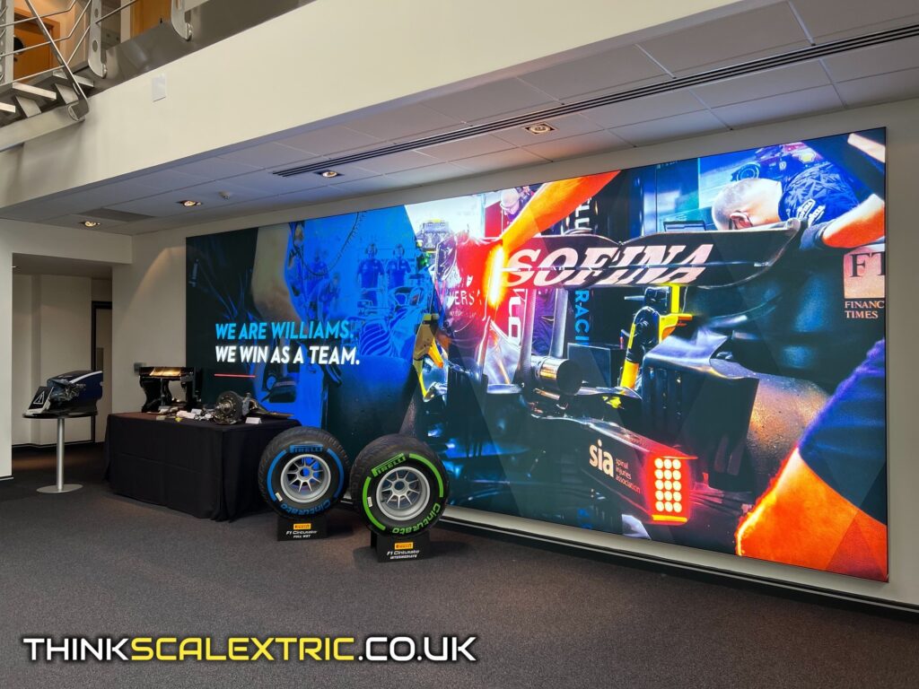 williams racing race day hospitality f1 gp giant scalextric bespoke track build
