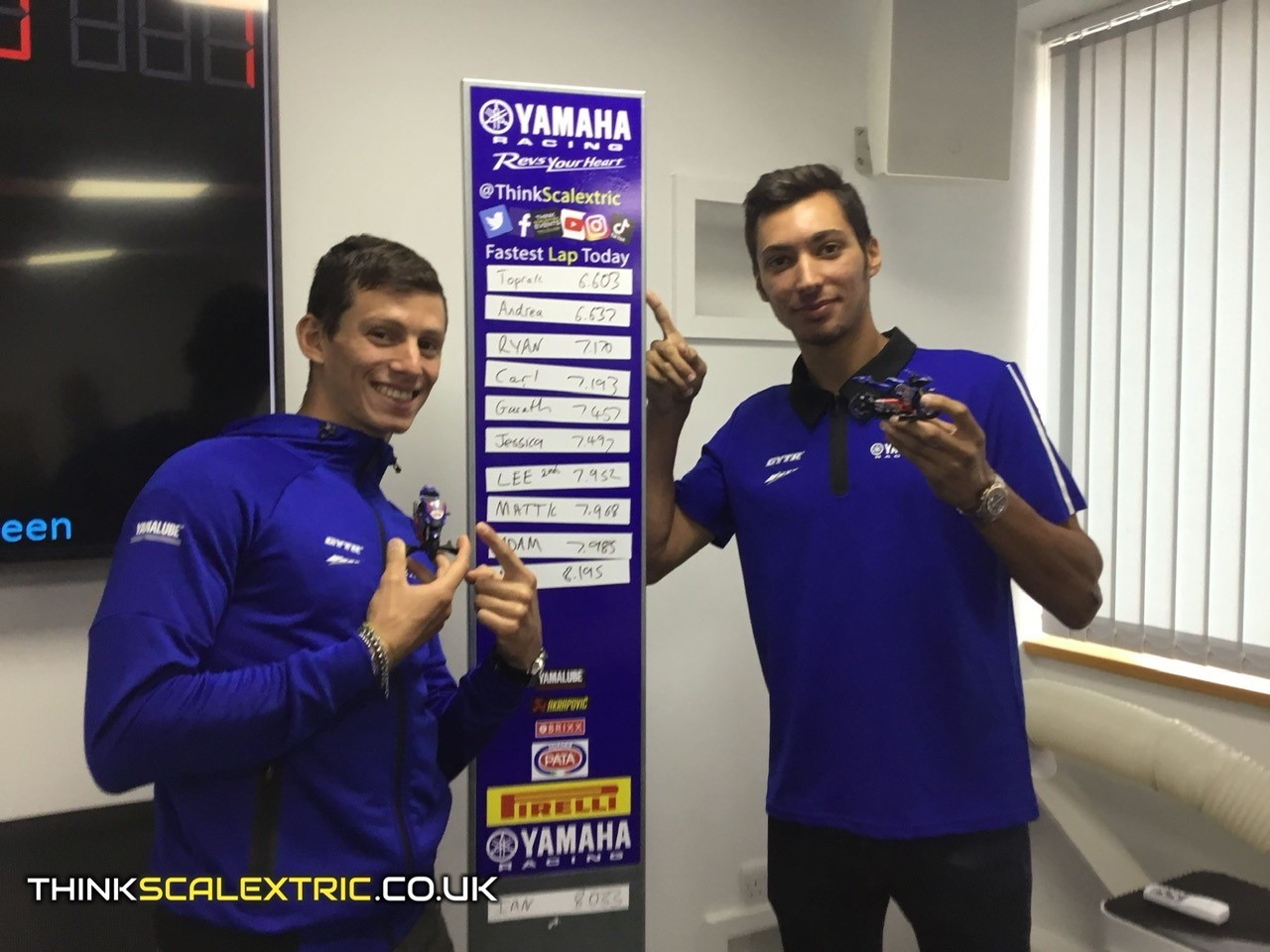 Yamaha staff day world superbikes aug 2022 bespoke scalectric event hire