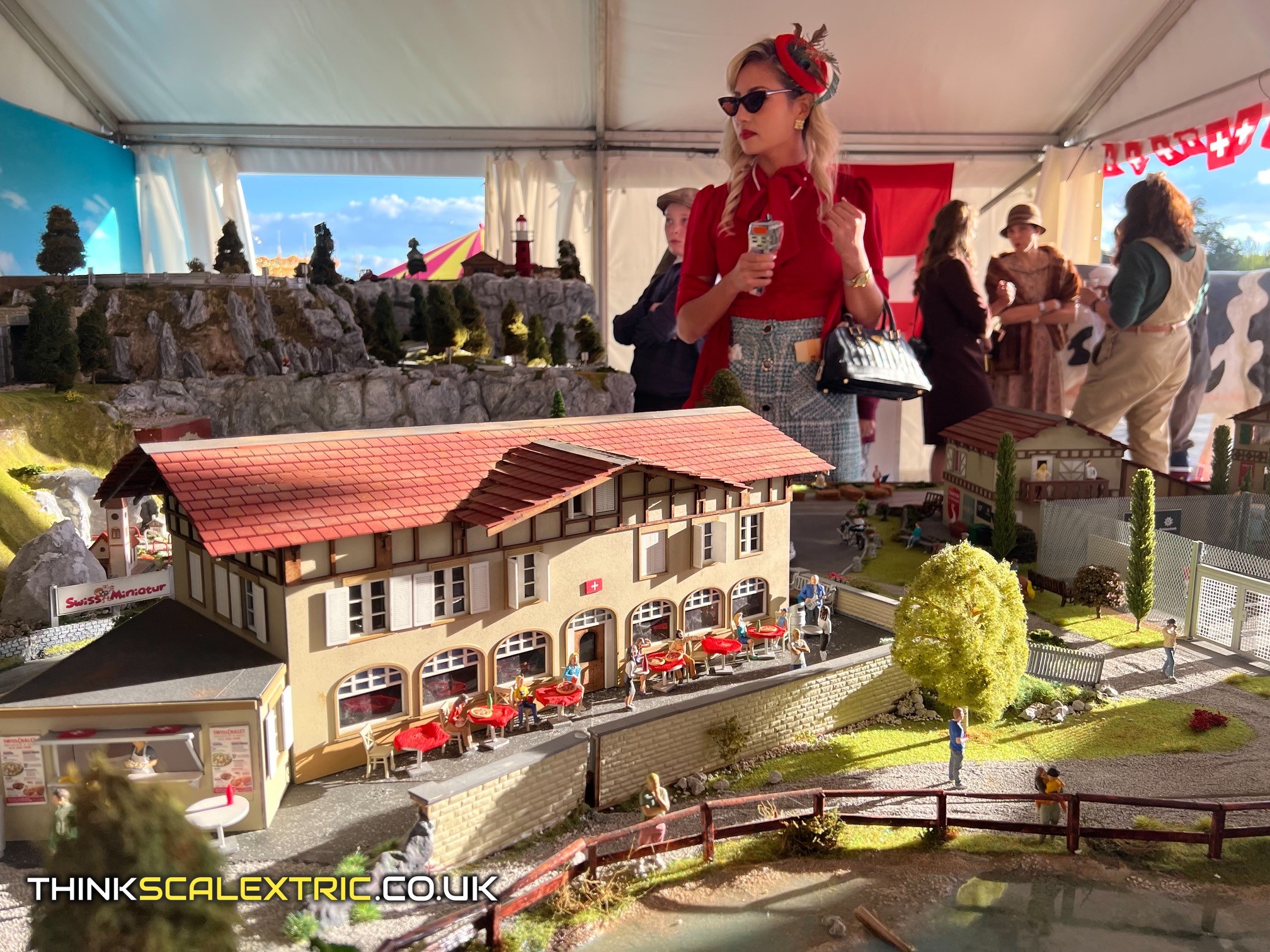 switzerland swiss tourism goodwood revival bespoke scalextric slot car hill climb track