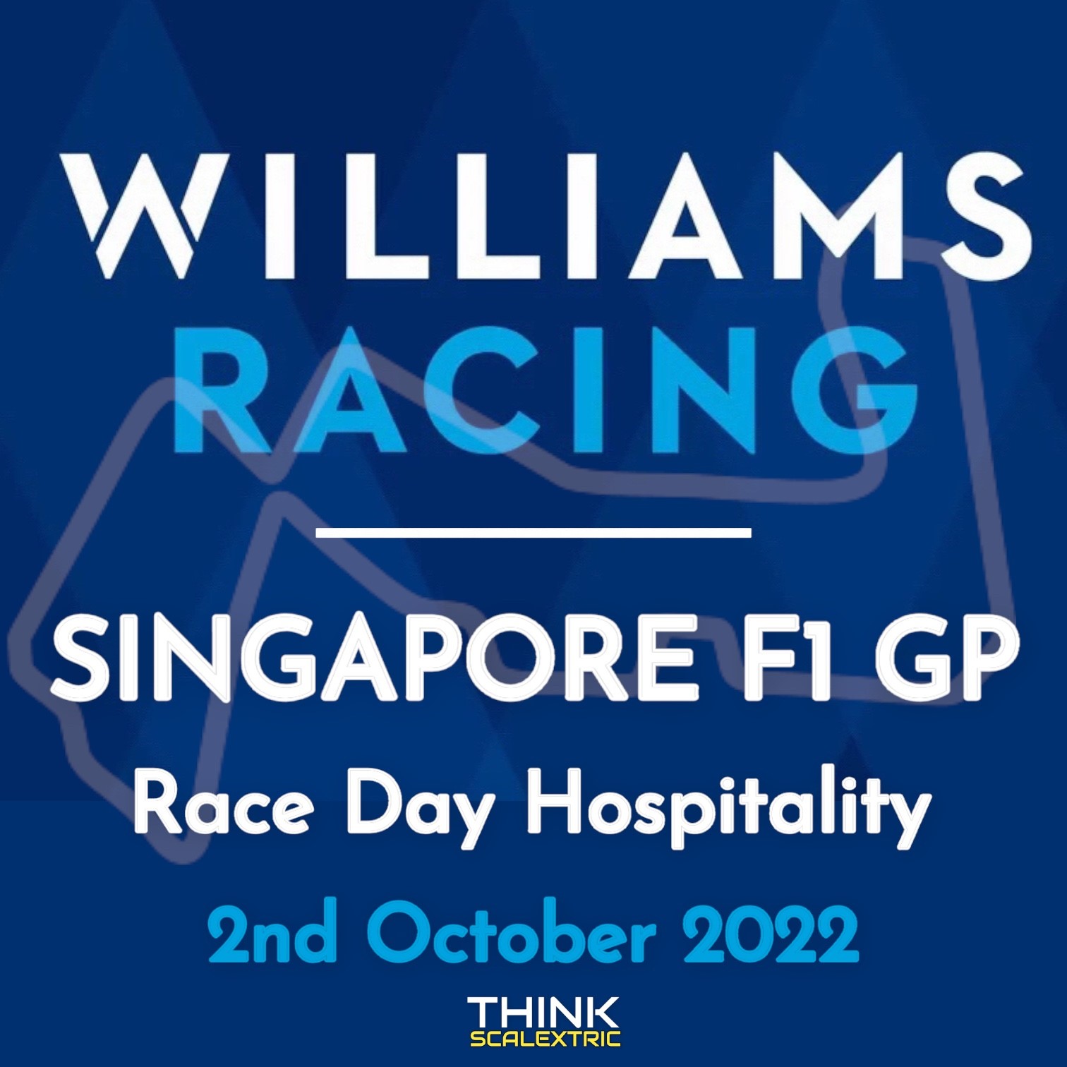williams racing race day hospitality singapore f1 gp 2022 giant scalextric bespoke track build