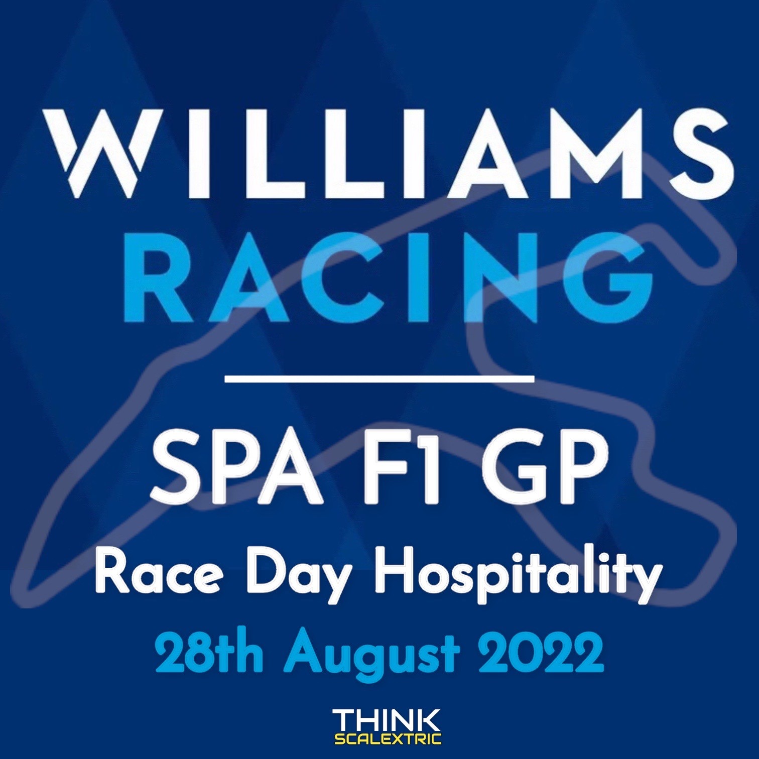 williams racing race day hospitality spa f1 gp 2022 giant scalextric bespoke track build