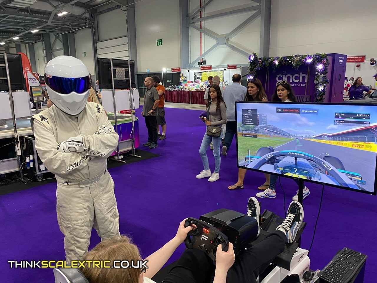 British Motor Show virtual reality scalextric hire stig