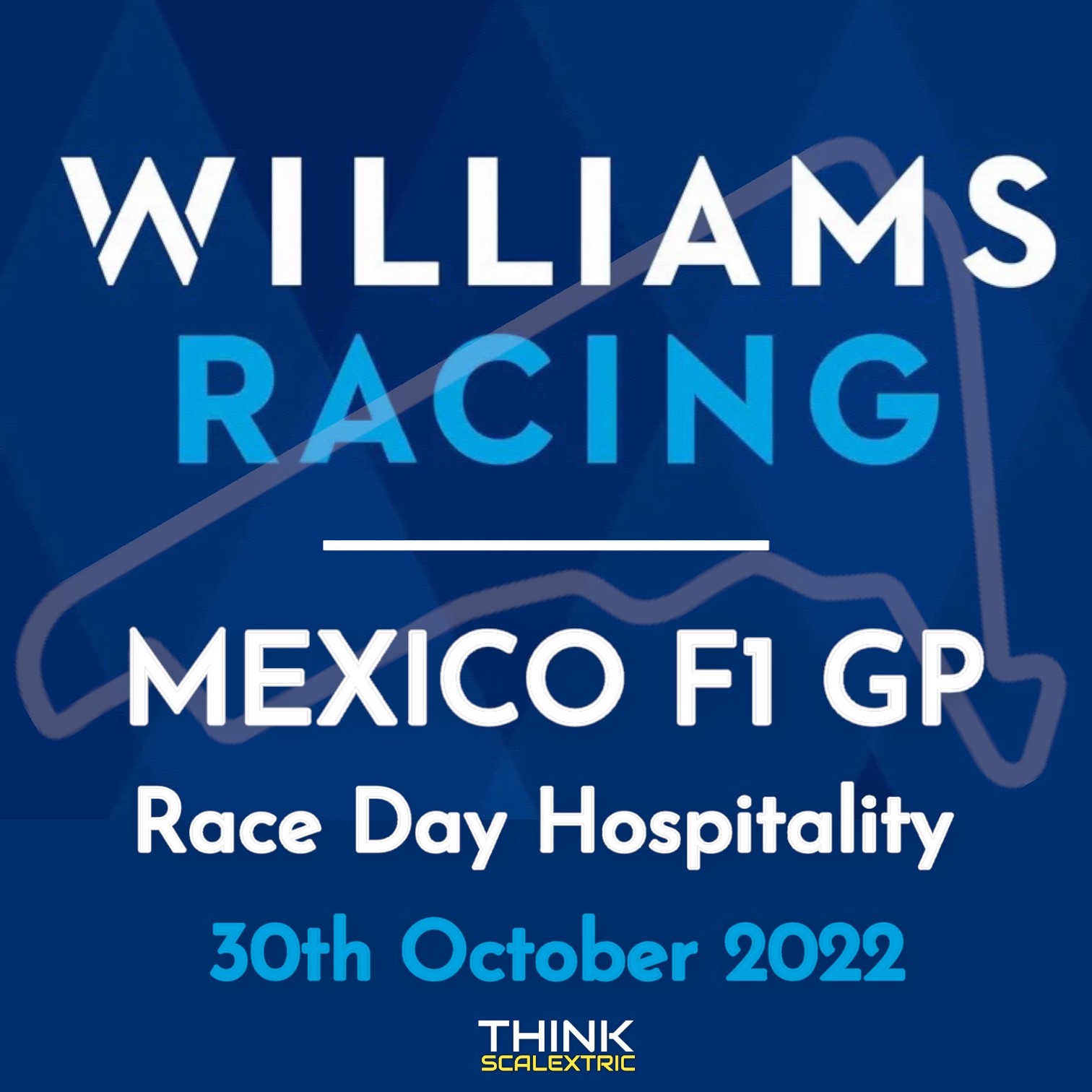 williams racing race day hospitality mexico f1 gp 2022 giant scalextric bespoke track build