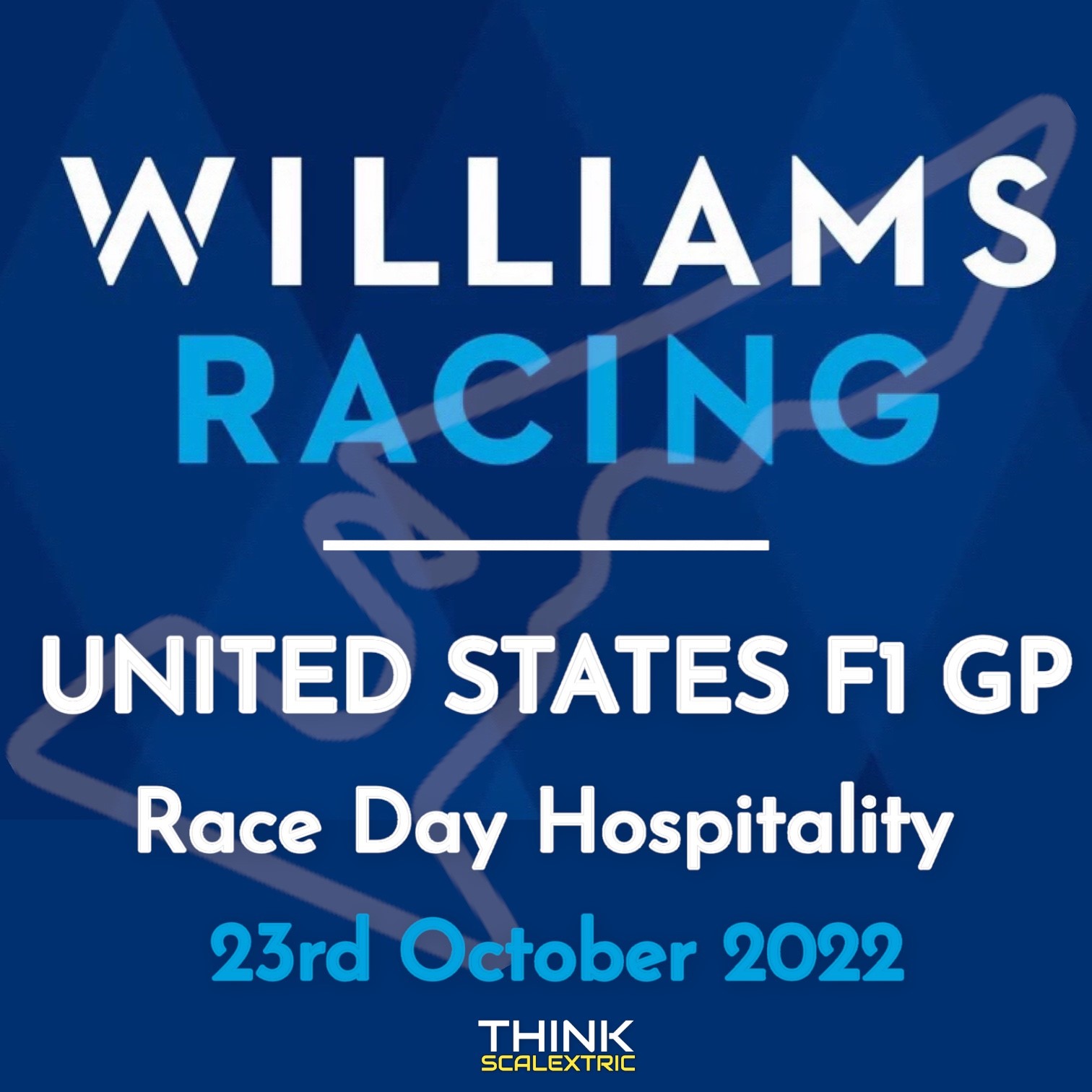 williams racing race day hospitality united states f1 gp 2022 giant scalextric bespoke track build