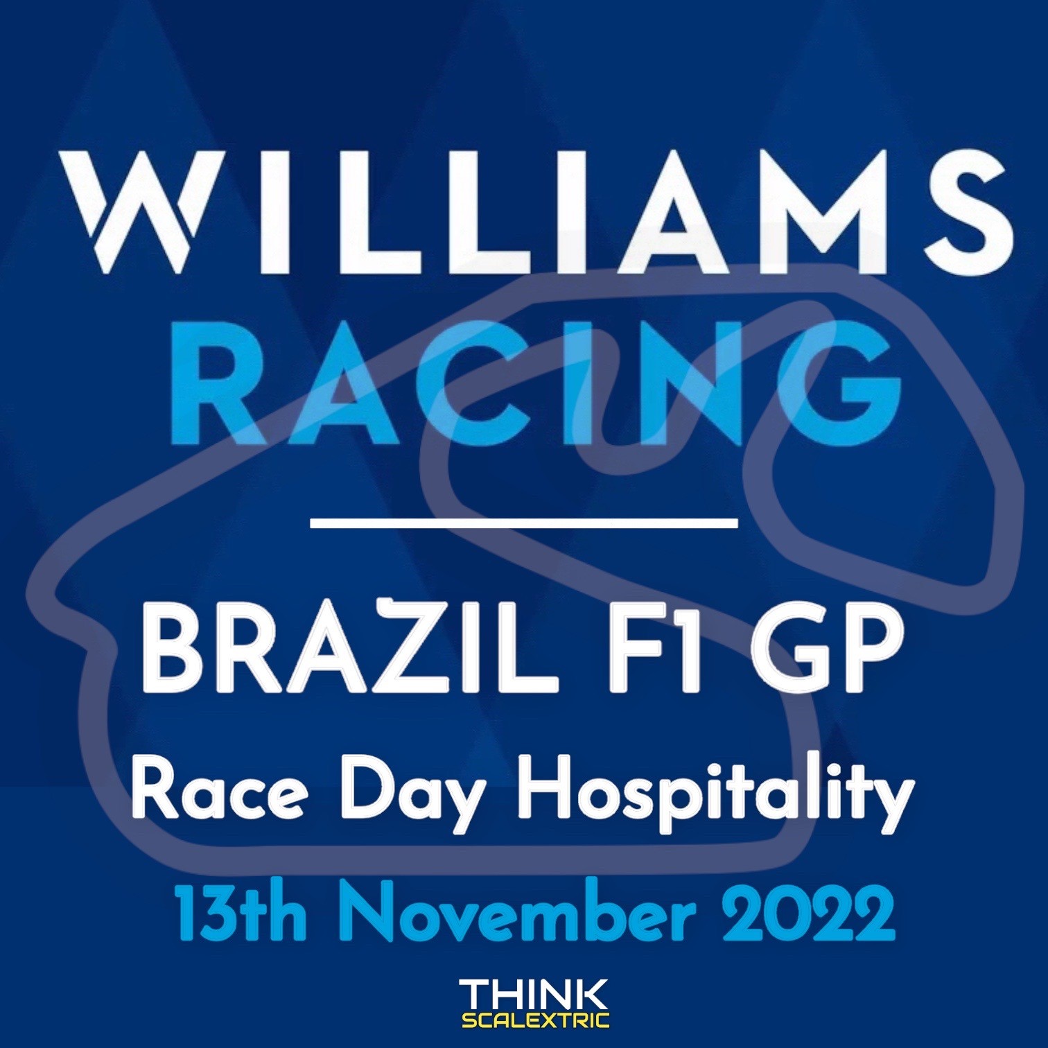 williams racing race day hospitality brazil f1 gp 2022 giant scalextric bespoke track build
