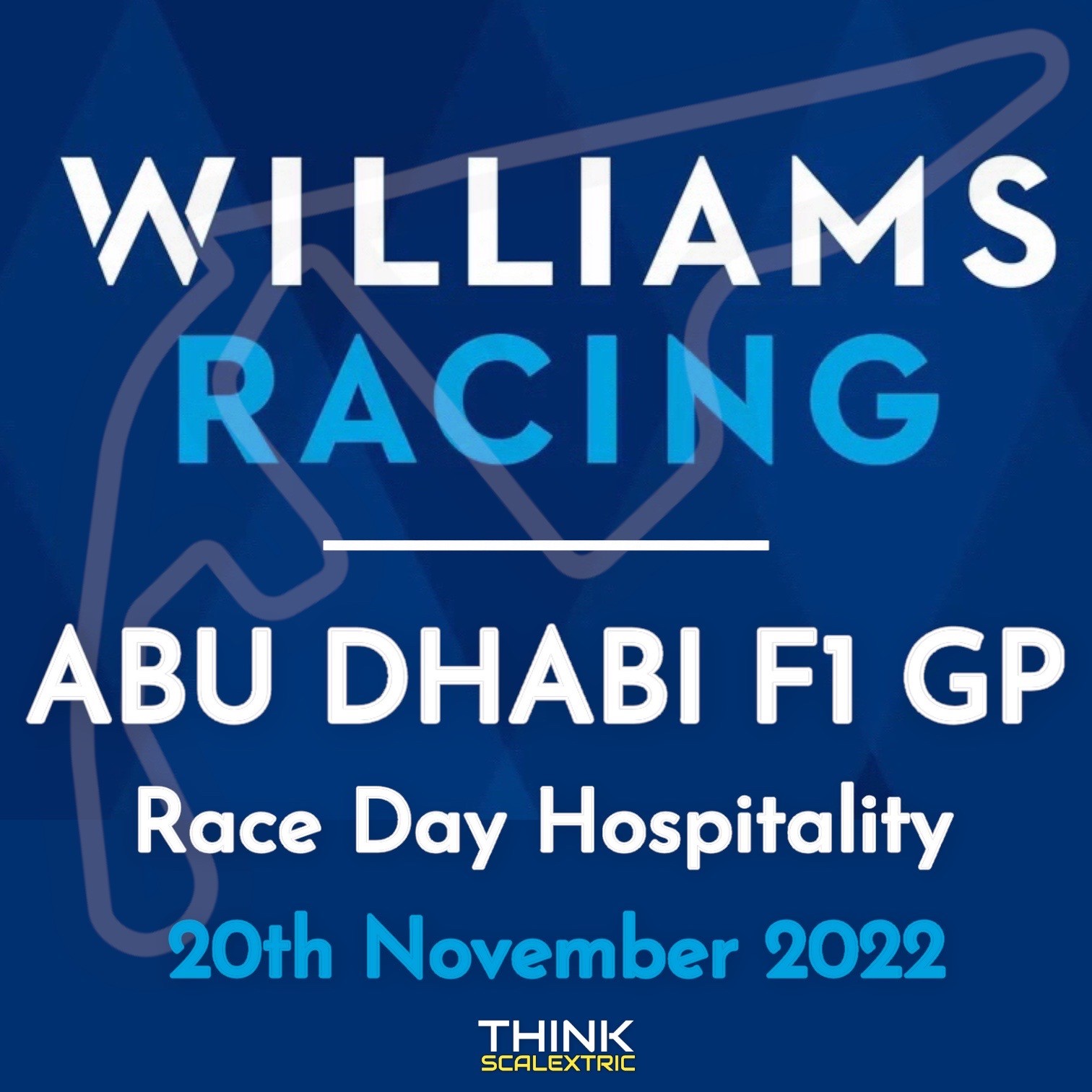 williams racing race day hospitality abu dhabi f1 gp 2022 giant scalextric bespoke track build