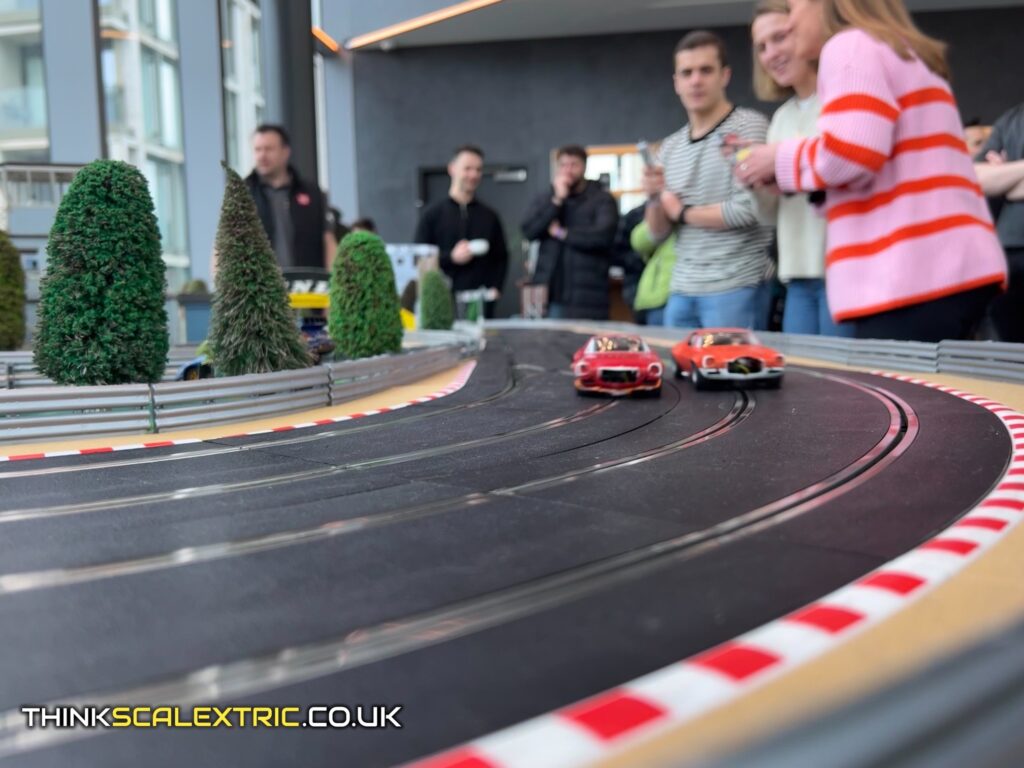Two Circles March 2023 corporate scalextric slot car hire