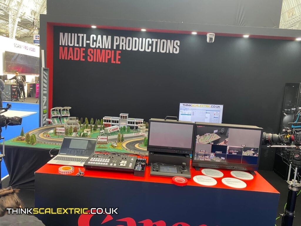 Canon uk the media production and technology show March 2023 corporate scalextric slot car hire 01