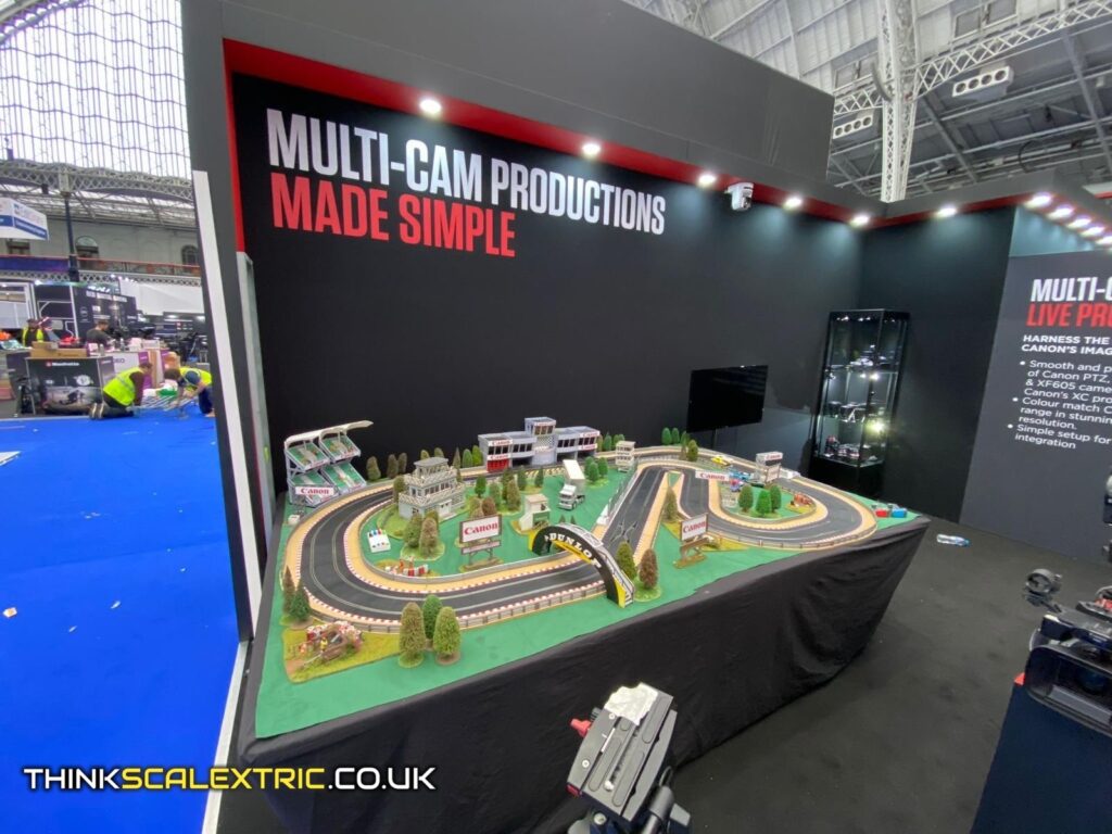 Canon uk the media production and technology show March 2023 corporate scalextric slot car hire 01