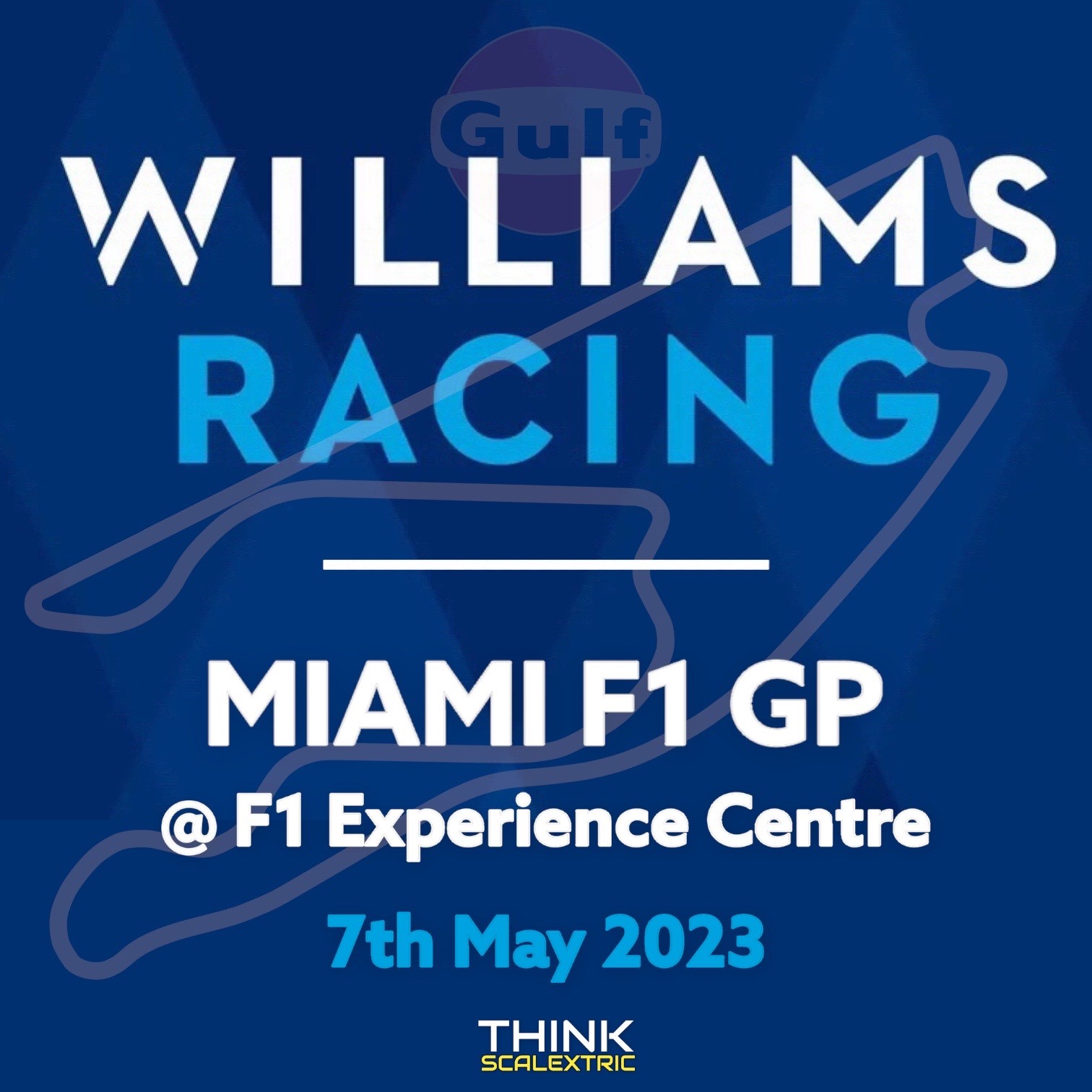 williams f1 racing race day hospitality Miami f1 2023 gp giant scalextric bespoke track build