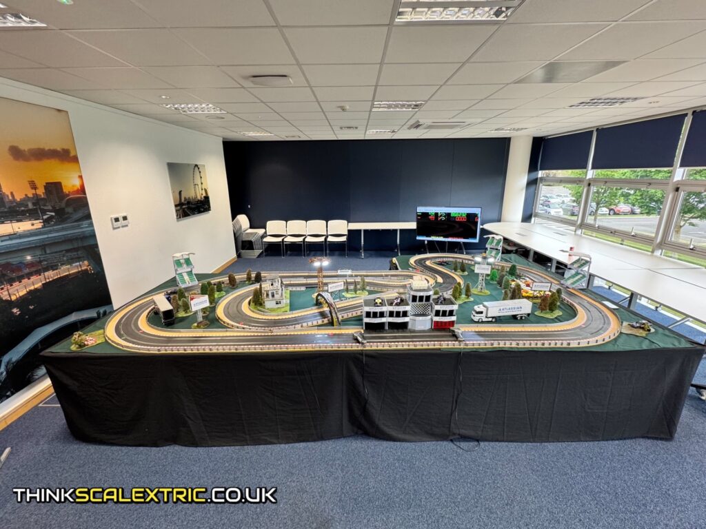 williams atlassian f1 racing corporate event general giant scalextric track