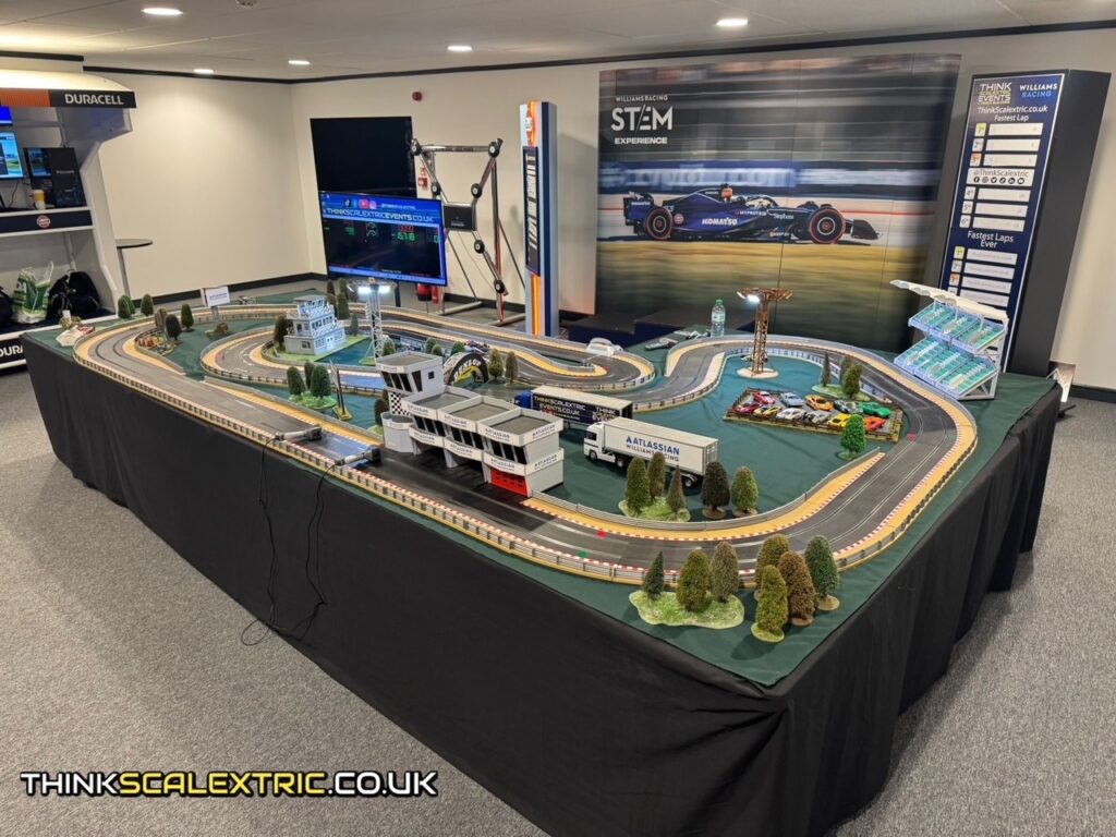 williams atlassian f1 racing corporate event general giant scalextric track