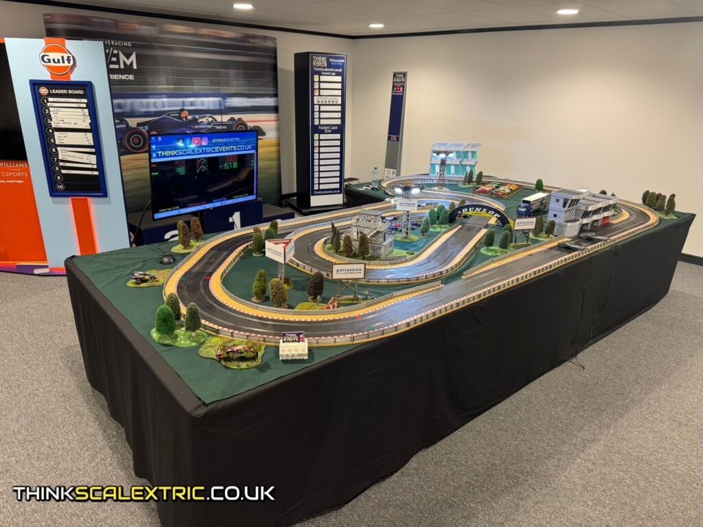williams atlassian f1 racing corporate event general giant scalextric track