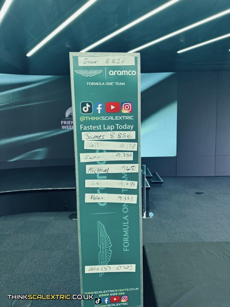 Aston Martin F1 Friends and Family Weekend Silverstone HQ April 2026 corporate giant scalextric event hire