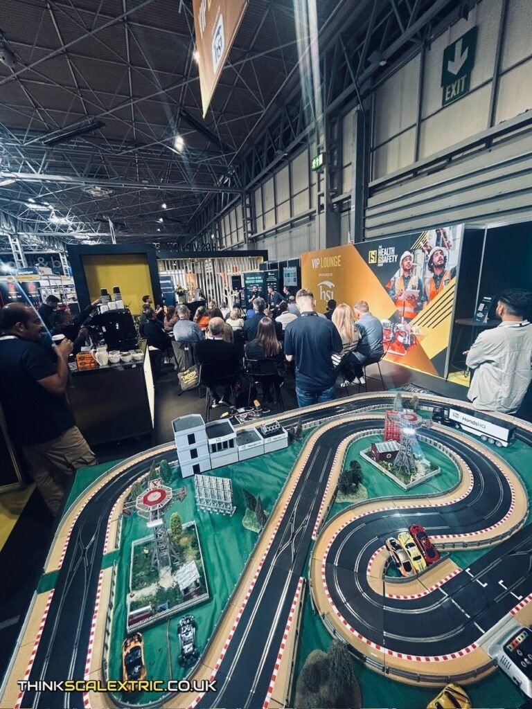 HSI Donesafe at the health and safety event NEC birmingam april 2026 corporate giant scalextric event hire