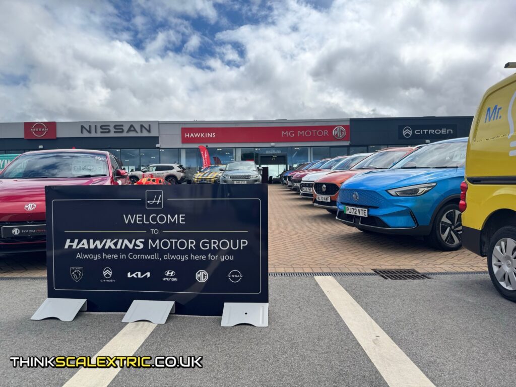 hawkins motor group shaun wallace charity scalextric challenge august 2026 corporate scalextric event hire