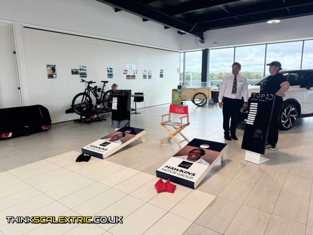 hawkins motor group shaun wallace charity scalextric challenge august 2026 corporate scalextric event hire