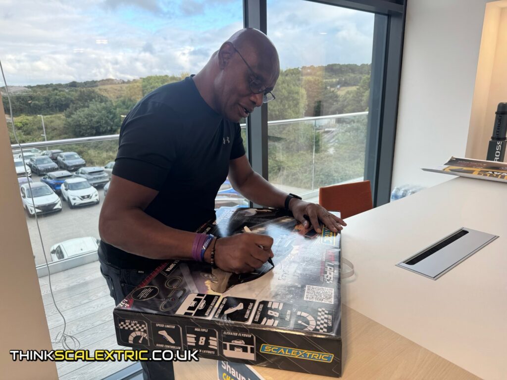 hawkins motor group shaun wallace charity scalextric challenge august 2026 corporate scalextric event hire