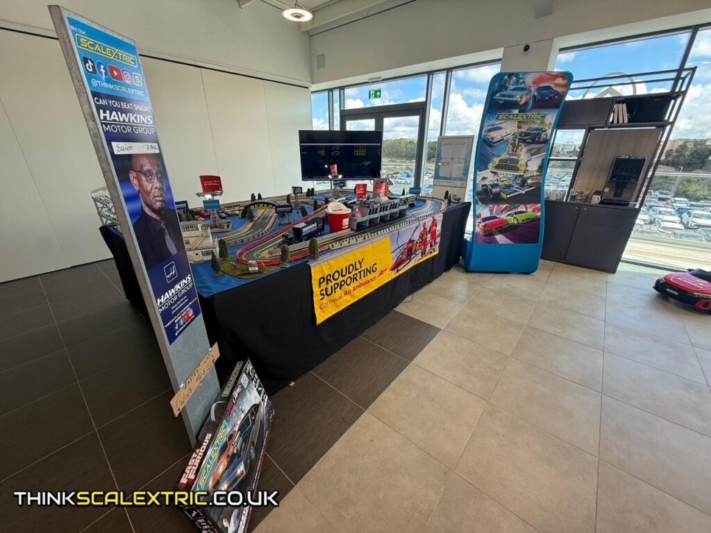 hawkins motor group shaun wallace charity scalextric challenge august 2026 corporate scalextric event hire