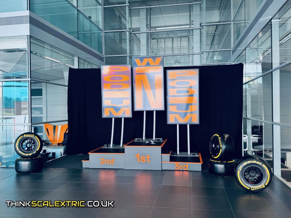 McLaren Racing Family and Friends Day at Technology Centre August 2026 corporate scalextric event hire